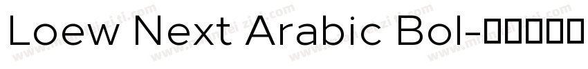 Loew Next Arabic Bol字体转换
